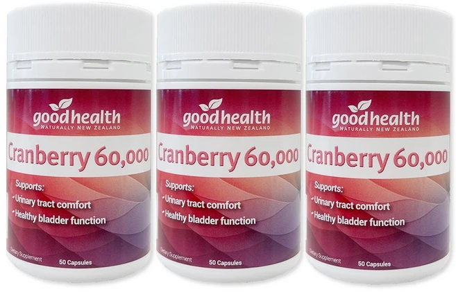 굿헬스 크랜베리 60000 50캡슐 3통 / Goodhealth Cranberry, 3개, 50정 - 쿠팡