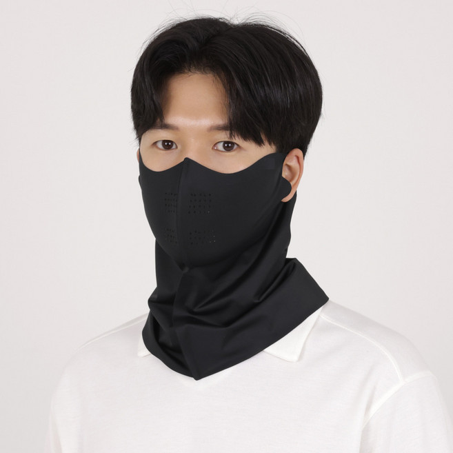 자외선 차단 스포츠 쿨 마스크 골프 마스크, 블랙2, 1세트