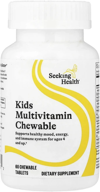 Seeking Health 어린이용 종합비타민 츄어블 만 4세 이상 츄어블정 60정, SeekingHealth어린이용종합비타민츄어블만4세이상 - 쿠팡
