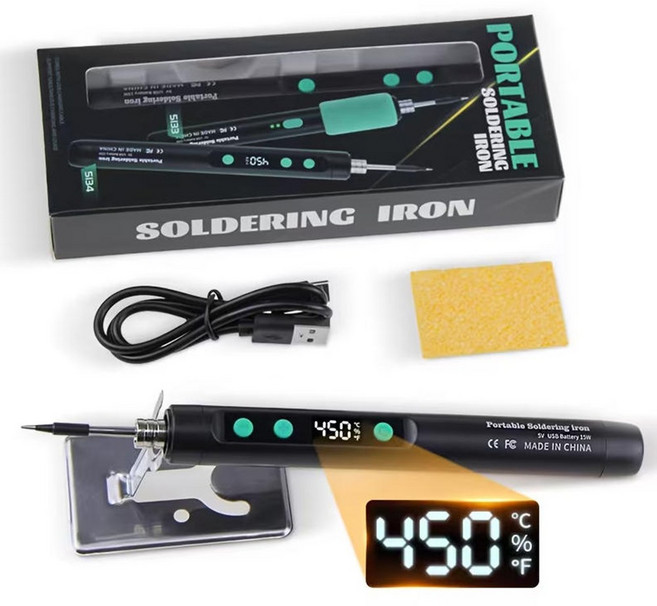 프리라이프 무선인두기 전기인두기 납땜기 휴대형 온도조절 거치대 포함 3종 인두팁 구성, 1박스, SRY56