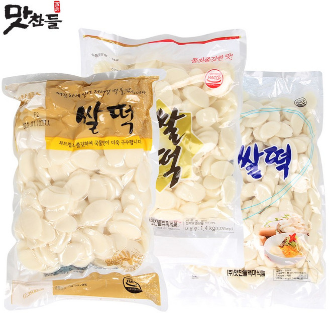 맛찬들백미식품 쌀떡, 3kg, 1개