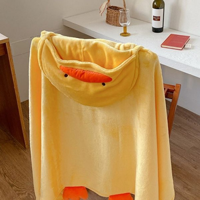 오린이 후드 망토 집순이 담요 블랭킷 [정품 입는 캐릭터 극세사 똑딱이 단추 사무실 학생 귀여운 어깨담요]