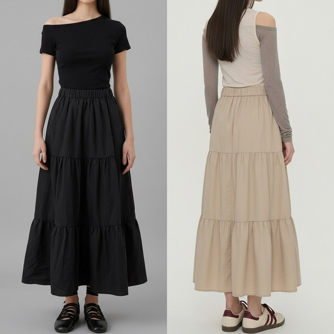 롱스커트 여성치마 여성 스커트