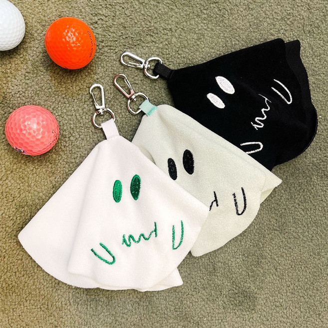 투솜 골프볼타월 볼타올 유령 골프공 타월 골프볼닦기 타올 필드용품 라운딩 귀여운 동반자 선물 볼수건, 민트, 1개