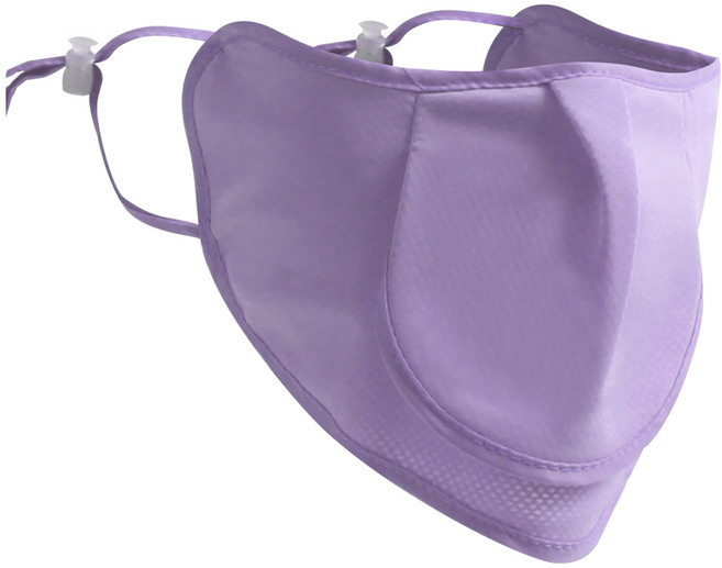 기능성 자외선 차단 마스크 ATB UV+ 남성 여성 골프 마스크 여름 스포츠 UV차단 등산 안면 마스크, 2단/무지, 퍼플, 1개