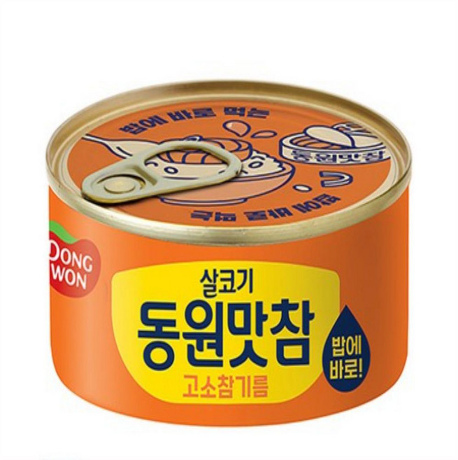 동원 살코기 동원맛참 고소참기름 통조림, 135g, 8개