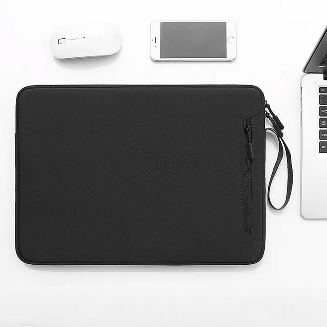 노트북케이스 슬림파우치 충격방지 노트북 슬리브 케이스 삼성 갤럭시 호환 탭 S10 울트라 14.6 인치 S9 S8 태블릿 가방 남성 여성 휴대, Black, 1개