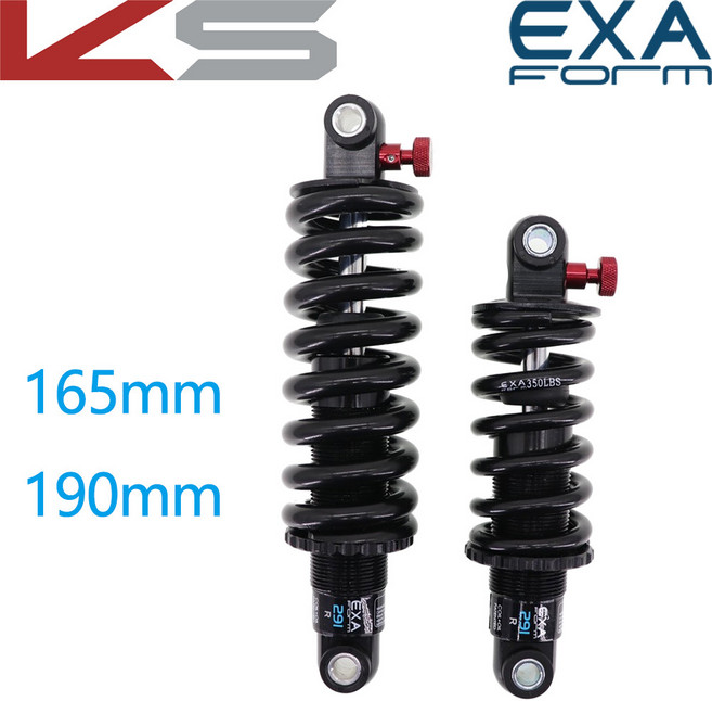 리어샥부싱 mtb리어샥 자전거리어샥 자전거부품 자전거용품 리어서스펜션 쇼바 서스펜션부품 Kindshock 회사자전거 충격 흡수기 165 190mm댐퍼 조정 가능한 후면 내리막 DH, 190mmx24x24-250lbs