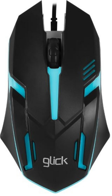 지클릭커 슈퍼히어로 게이밍 LED 유선 마우스, CT170, 블랙