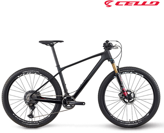 [첼로자전거] 첼로 27.5인치 크로노 50 24단 카본 MTB 자전거 2022, M(16), 브라이트 레드 (무광) / 블랙 (유광), 1개