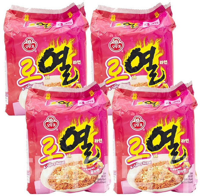 오뚜기 로열라면 4입 * 4팩(총 낱개16봉지), 4팩