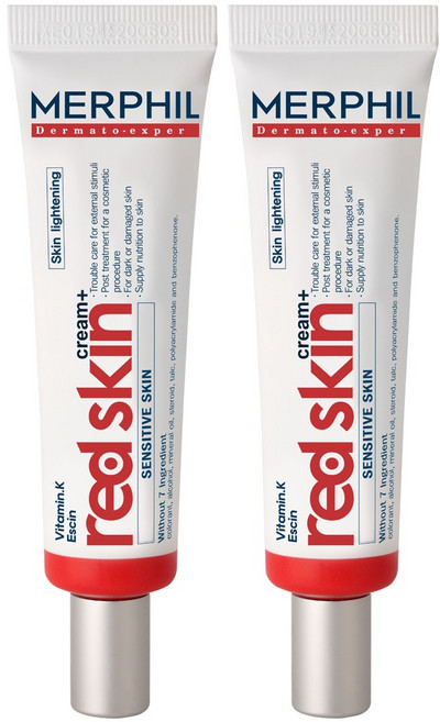 메르필 붉은기 안색 홍조 집중개선 레드스킨 크림, 30ml, 2개