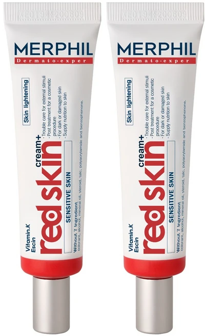 메르필 붉은기 안색 홍조 집중개선 레드스킨 크림, 30ml, 2개 - 쿠팡