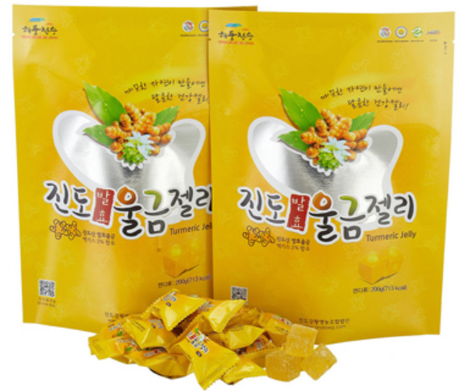 [해풍청송] 진도발효울금젤리 200g, 3개