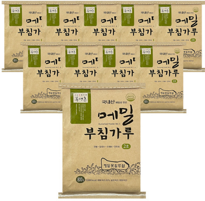 봉평촌 메밀부침가루 2호 800g 10개