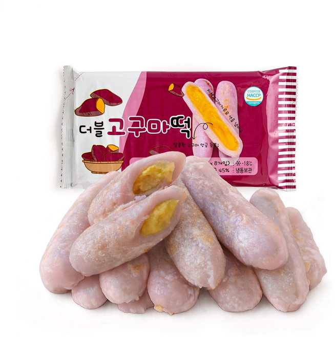 더미들래 구워먹는 더블고구마떡, 6개, 240g