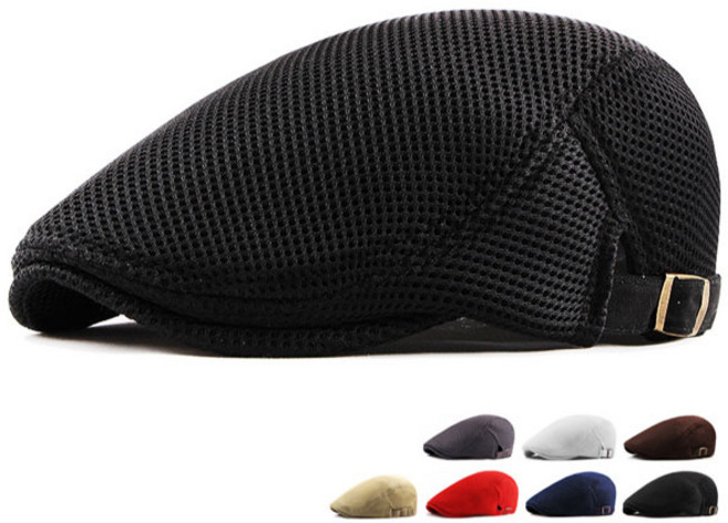 여름 망사모자 메쉬 베레모 헌팅캡 등산 낚시 골프, 여름망사모자(네이비), 1개