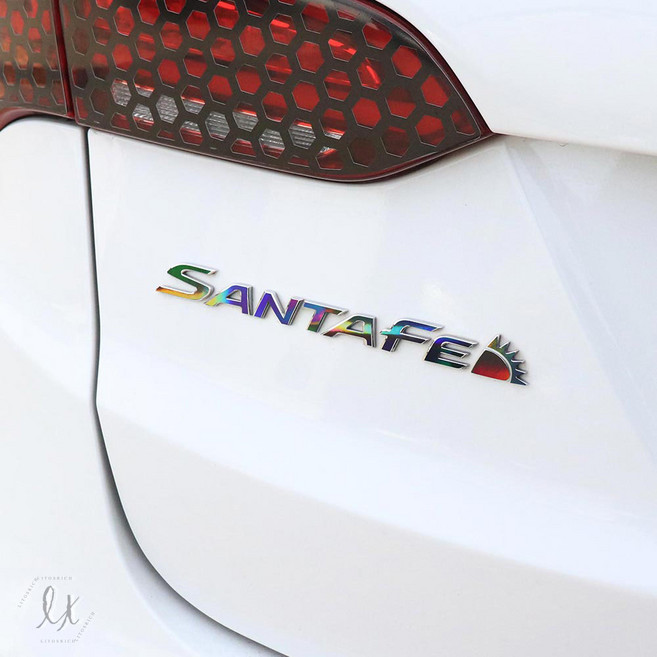 비브랜드 트렁크 레터링 꾸미기 맞춤 스티커 랩핑 싼타페 DM 더프라임 호환제품, 카멜레온와인카본, 1개