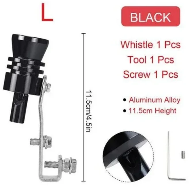 오토바이 자동차 배기 가짜 터보 휘슬 파이프 사운드 머플러 블로우 오프 밸브 범용 시뮬레이터