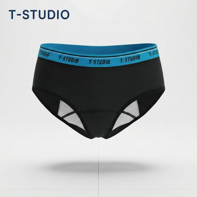 T-STUDIO 石墨烯三角夜用生理褲, 黑色
