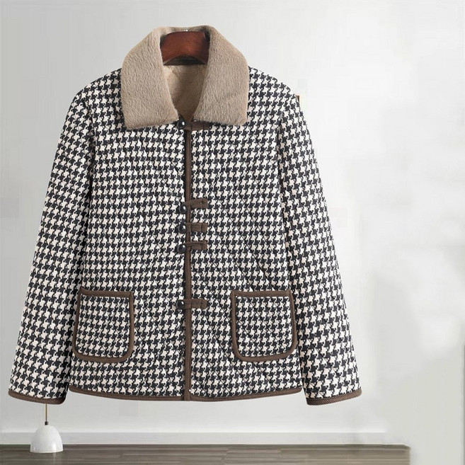 셀럽당 여성 중장년 가을겨울 카라 퀼팅 패딩 자켓 할머니용 패딩 코트