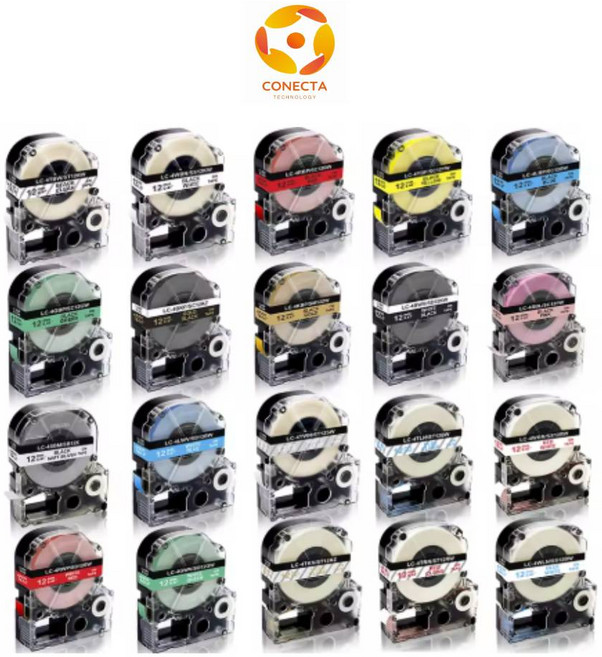 엡손 라벨기 라벨 테이프 호환, 바탕파스텔노랑_글씨검정AW12YW, 12mm넓이