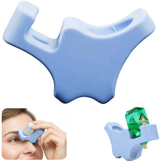 루베이 안약 점안 보조기 안정적인 받침 정확한 위치 결정 일상/눈보호/어르신, 푸른 색, 1개