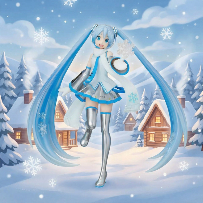 유키미쿠 보컬로이드 스노우 하츠네 미쿠 피규어 22cm, 1개