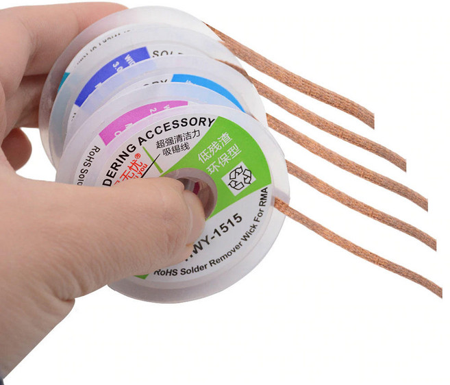 솔더리무버 5종 세트 1.5mm 2mm 2.5mm 3mm 3.5mm 납 흡입기 납땜 제거 용접 인두, 1세트, 솔더리무버5종세트