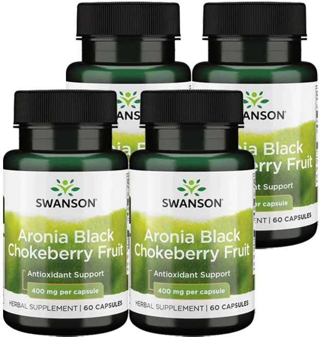 스완슨 아로니아 블랙 초크베리 프룻 400mg 캡슐, 4개, 60정 - 쿠팡