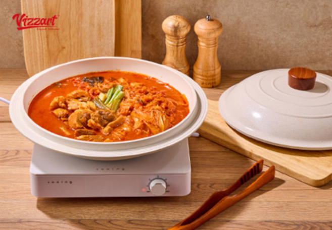 비자트 인덕션 세라믹 가마전골 28cm