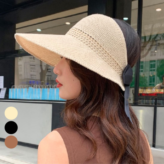 엠제이 여성 챙넓은 모자 여름 썬캡 햇빛가리개
