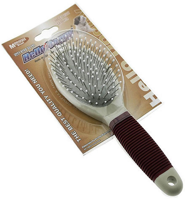 헬로도기 소프트핀 강아지털관리 핀브러쉬 M, 1개