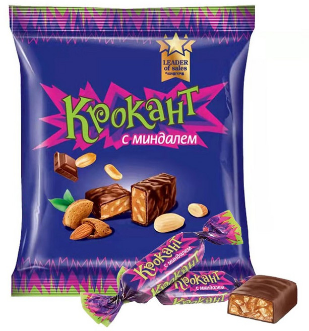러시아 아몬드 초코 견과류 국민초콜렛 과자 500g/3봉 500g 3개, 1kg