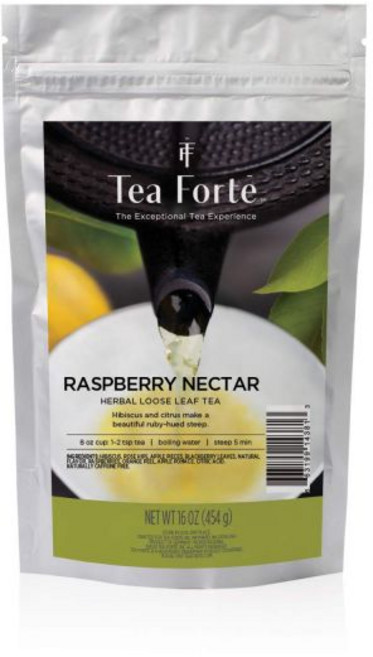 Tea Forte 티 포르테 그린 망고 피치 루스 벌크 1 파운드 파우치 유기농 녹차 160-170 컵 분량 미국 티백, 수량, 상세참조, 1개
