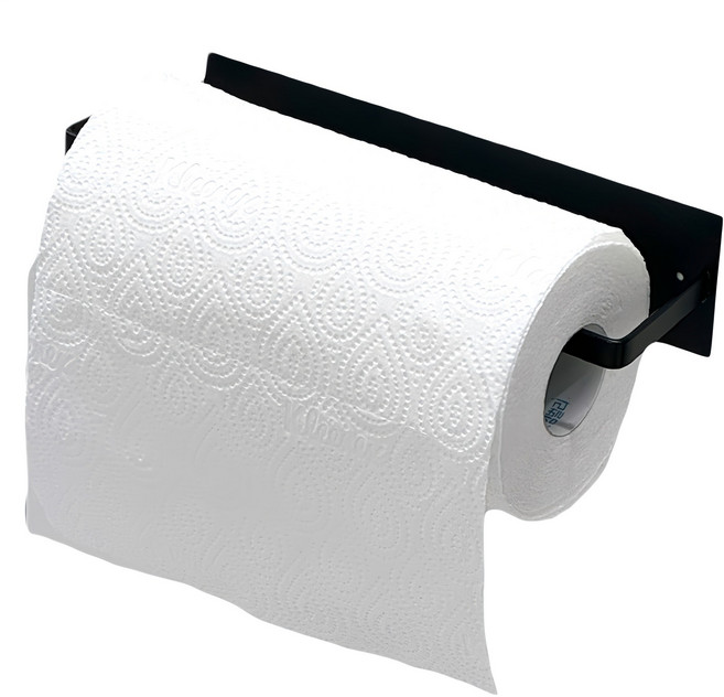 깨비다 접착식 키친타올걸이, 블랙, 1개