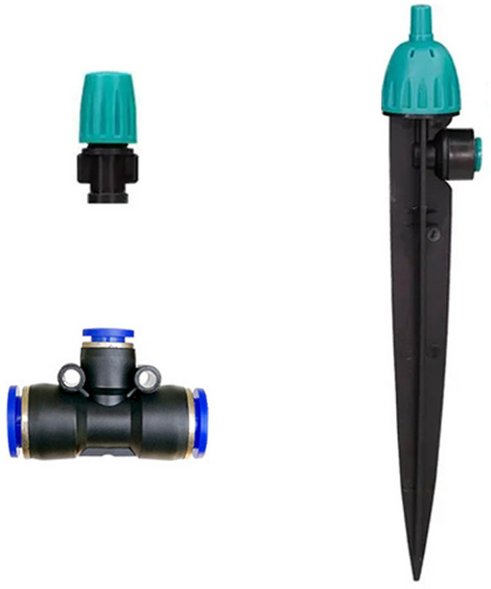 HK sell 코어라인 스프링클러 액세서리 호스 연결 추가 부품, 워터핑(노즐+ 드리퍼+T자 커넥터), 워터핑(노즐+ 드리퍼+T자 커넥터), 1개