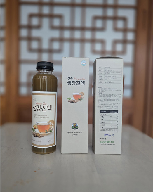 김제장수농장 생강청 생강진액 생강즙 생강차 국산 500ml 80%, 1개, 1개입