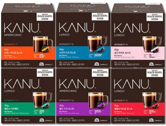 맥심 카누 돌체구스토 호환캡슐 48캡슐(16캡슐x3팩) - 5.볼드 다크 로스트 2팩(32캡슐), 5.볼드 다크 로스트 1팩(16캡슐), 11.2g, 16