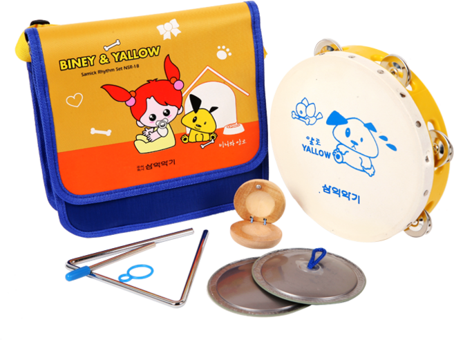 [삼익악기] 리듬악기 가방세트 비니와 알로 어린이 신학기 선물, 1개