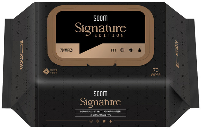 숨 시그니처 엠보싱 물티슈 캡형 70매 10팩