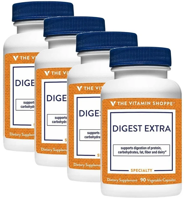 더비타민샵 다이제스트 엑스트라 캡슐 The Vitamin Shoppe Digest Extra Digestive Enzymes, 4개, 90정 - 쿠팡