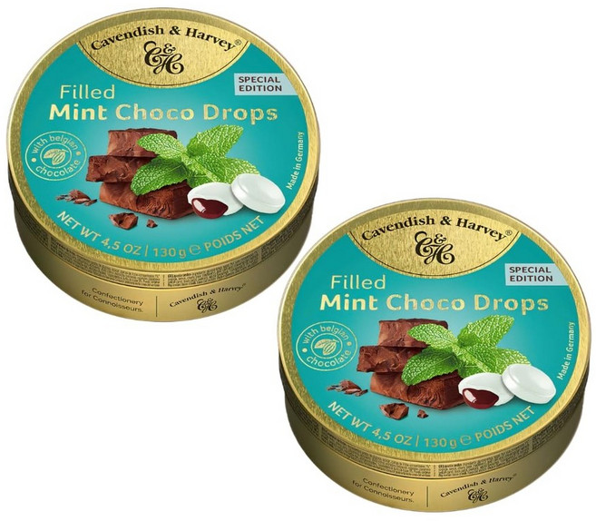 캐빈디쉬앤하비 민트 초코 캔디 사탕 Cavendish & Harvey Filled Mint Chocolate, 2개, 130g