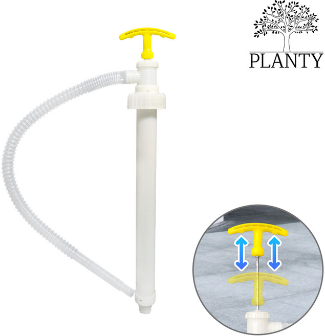 플렌티 펌핑 말통 펌프 자바라형 업소 대용량 세제 락스 수동 소분기 주입기 수족관 어항, 펌핑말통펌프자바라형