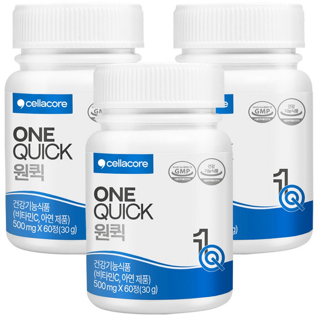 셀라코어 ONEQUICK 원퀵 500mg, 60정, 3개