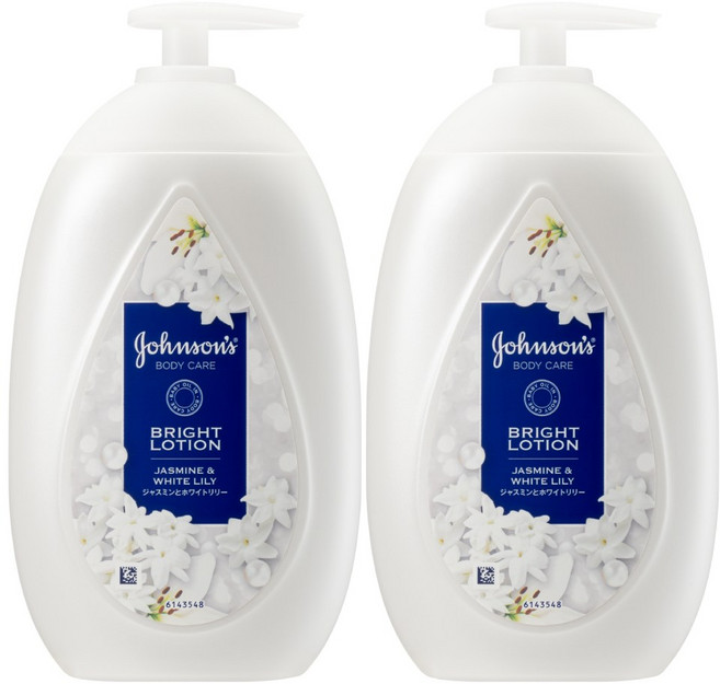 존슨즈 브라이트 바디로션 화이트 자스민&화이트 릴리, 2개, 500ml