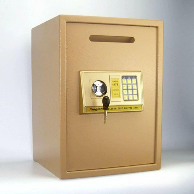 미니 지문인식 소형금고 보관 디지털 귀중품 사무실 50cm 골든옐로우 도어 투입식, 50cm 블랙 탑 투입식