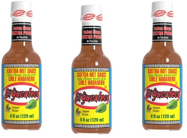 El Yucateco 칠레 하바네로 트리엑스트라 핫 소스, 3개, 120ml