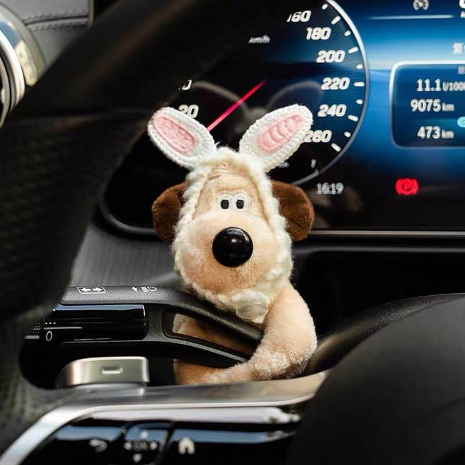 그로밋 차량용 와이퍼인형 깜빡이인형 차꾸템, 1개, 토끼
