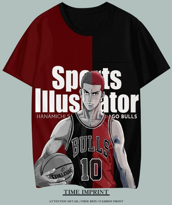 16종 슬램덩크 풀그래픽 티셔츠 등번호 홈웨어 잠옷 강백호 서태웅 정대만 이명헌 송태섭 셔츠
